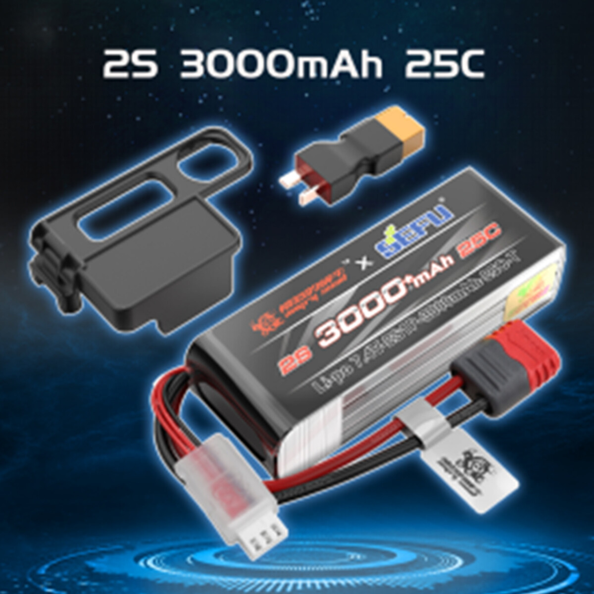 MJX 2S-(25C) 7,4V 3000+mAh (Softpack-Akku)