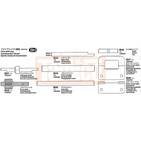 Tamiya Antriebswellen-Beutel BH1-8 (Sand Scorcher) #19401429
