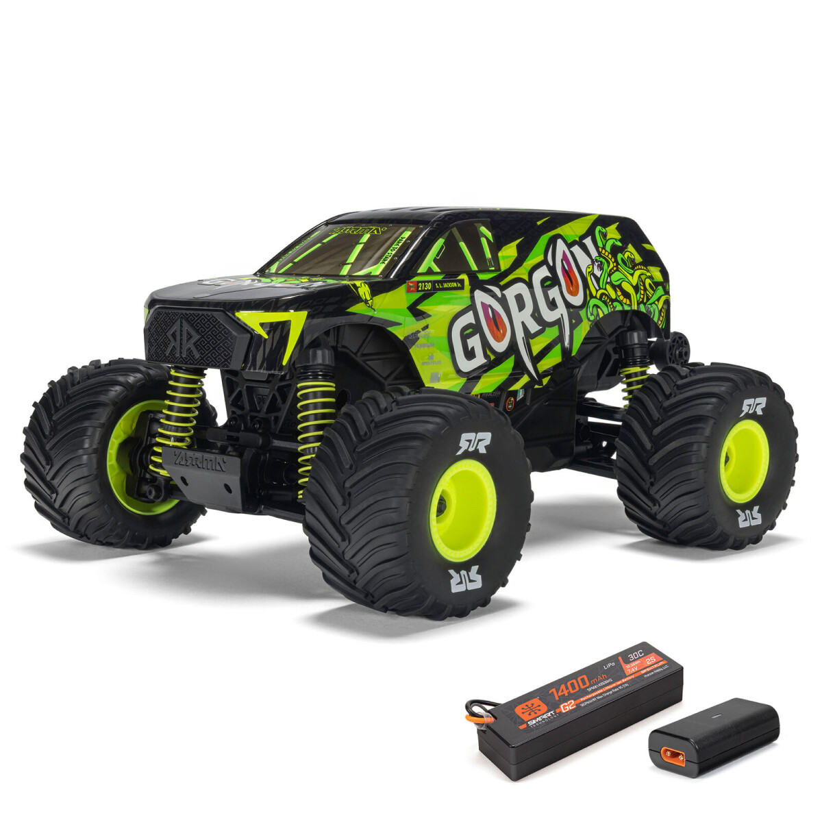 Arrma Gorgon Grom Mega 380 Brushed 4x4 Monster Truck RTR 1:16 gelb