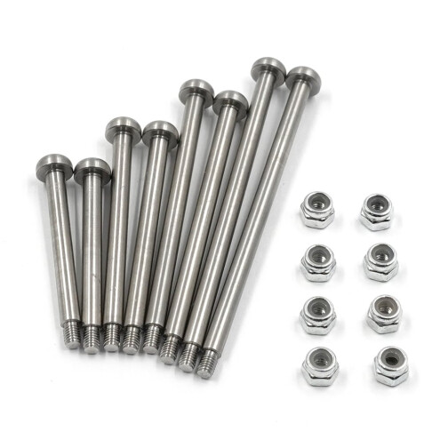 Xtra Speed Stainless Steel Arm Pin w/Lock Nut Set For Tamiya Super As