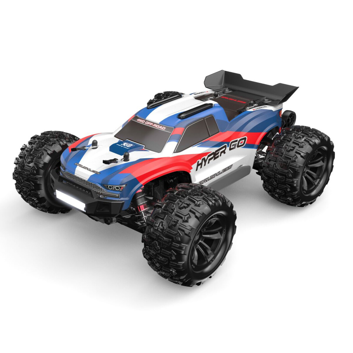 MJX Hyper GO Brushless Truggy 4WD 1:16 RTR blau/rot
