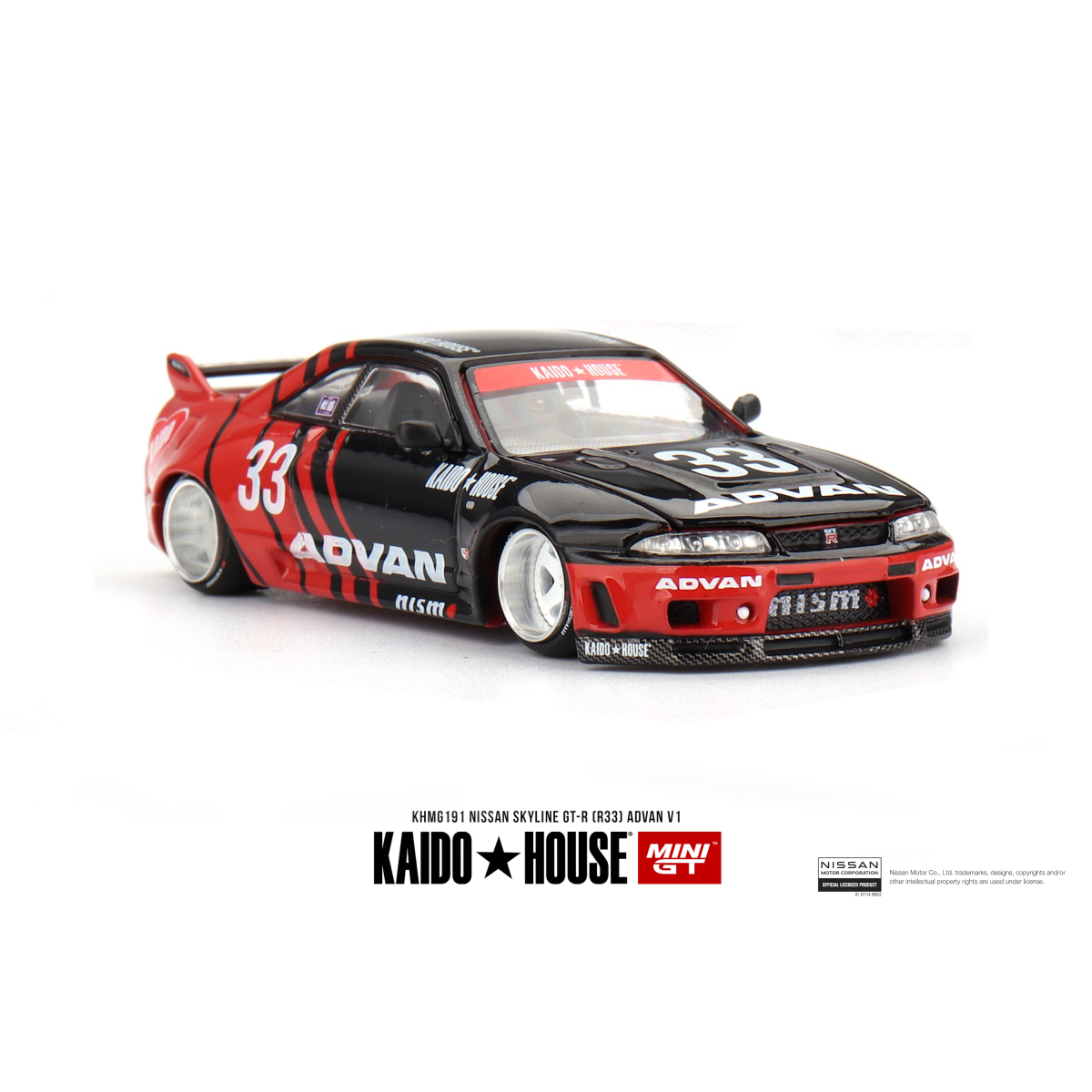 Kaido House #191 Nissan Skyline GT-R (R33) Kaido Works Advan 1:64