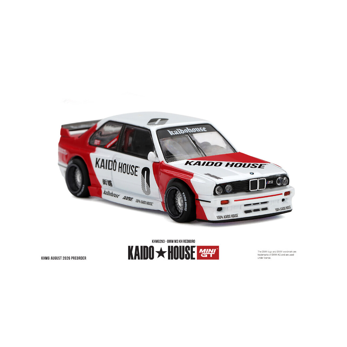 Kaido House #293 BMW M3 (E30) 1989 KH Redboro white/red 1:64