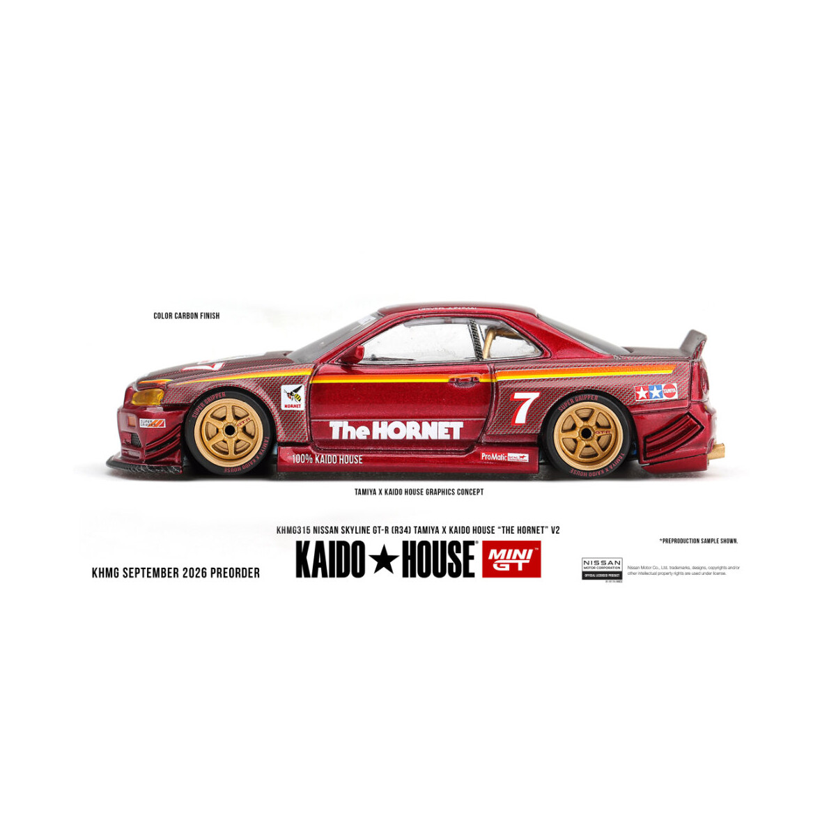 Kaido House #315 Nissan Skyline GTR R34 1999 Tamiya x Kaido 1:64