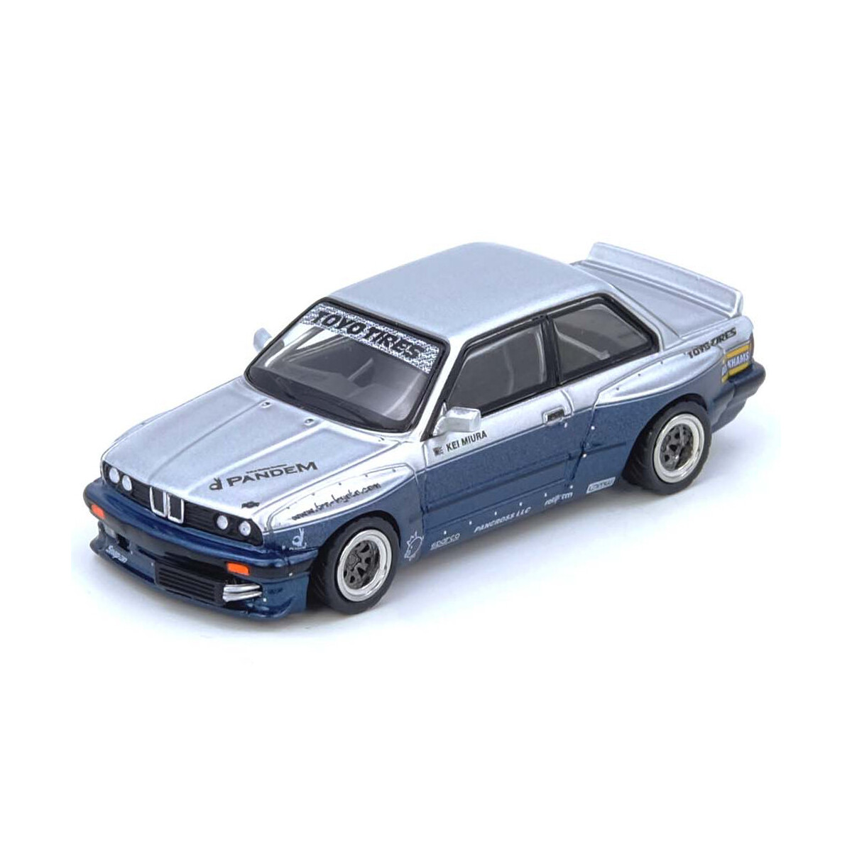 Inno Models Pandem E30 M3 silver/blue 1:64