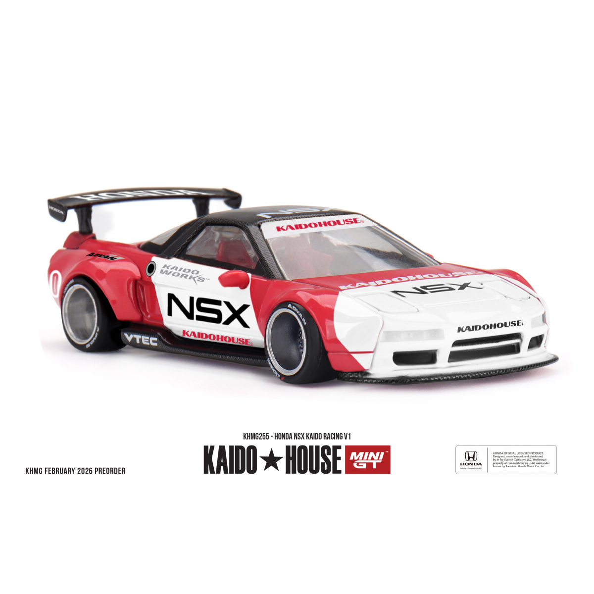 Kaido House #255 Honda NSX Kaido Racing 1990 V1 red/white 1:64