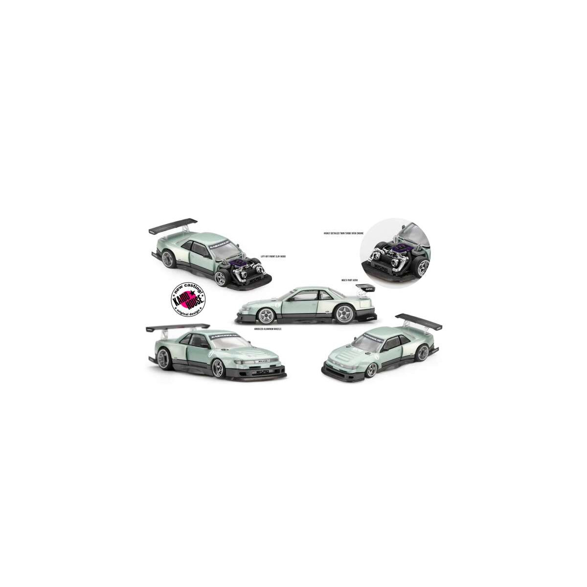 Kaido House Nissan Silvia S13-R 1991 Kaido Works V1 green 1:64
