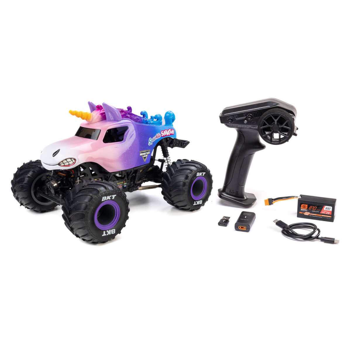Losi Mini LMT Sparkle Smash 2S 4X4 RTR Brushed Monster Truck 1/18