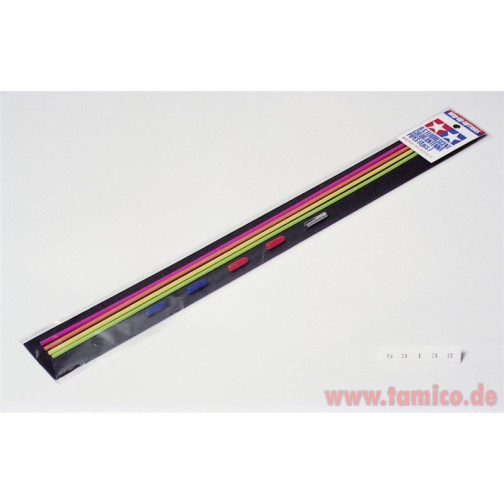 Tamiya Antennen-Röhrchen (Neon-Farben) (4 Stk.) #53132