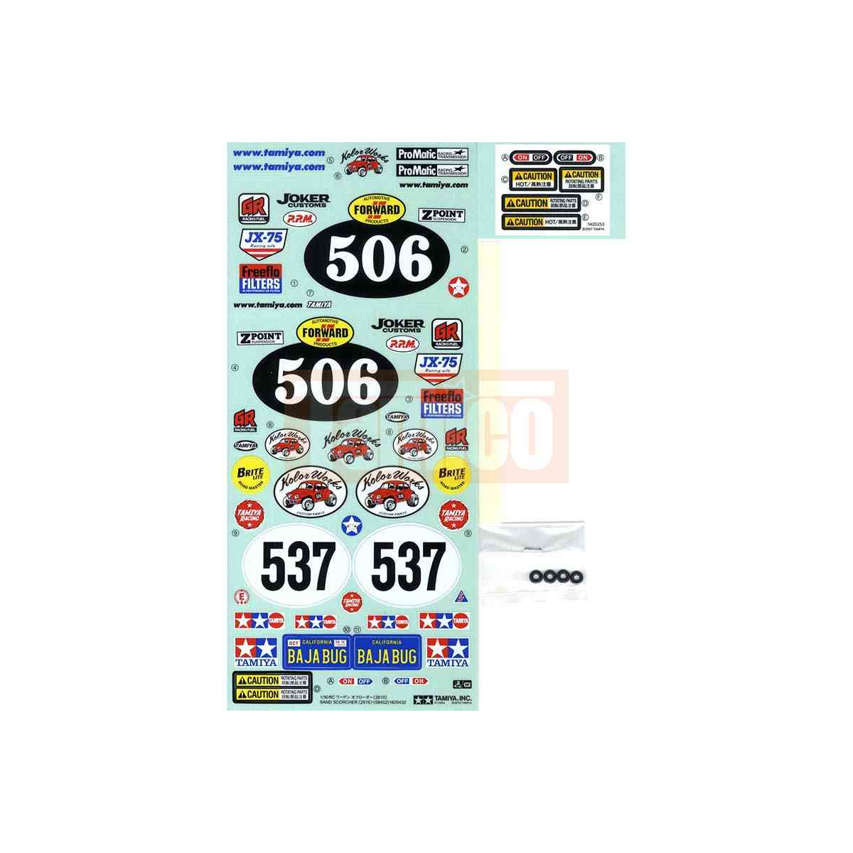 Tamiya #19495616 STICKER BAG : 58452