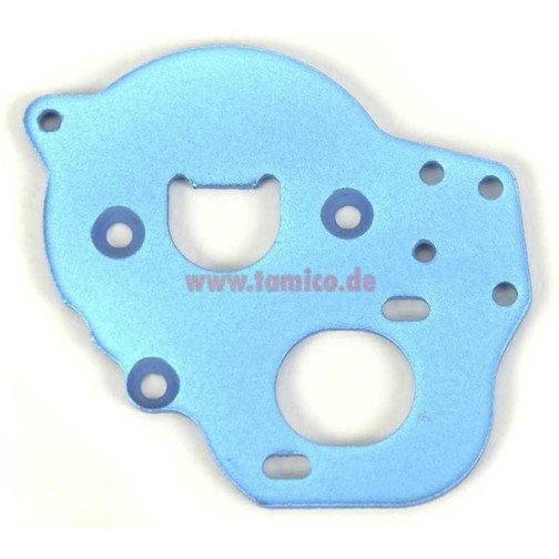 Tamiya Alu Motorhalter / Getriebegehäuse-Platte (blau) DF-03 #49433