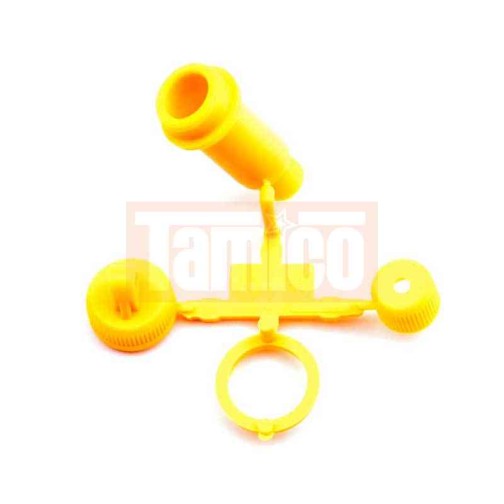 Tamiya 10225035 Y-Parts (Damper housing) yellow Manta Ray / Fox / Super Hotshot / Thundershot / Fire Dragon / Boomerang