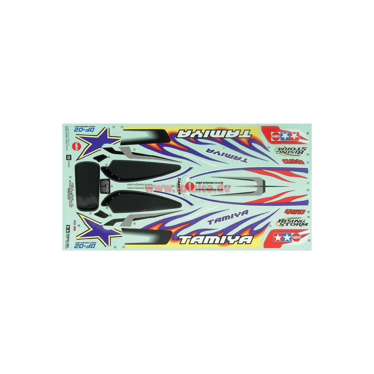 Tamiya Rising Storm Rear Wing Tamiya Aufkleber Rising Storm #9495455