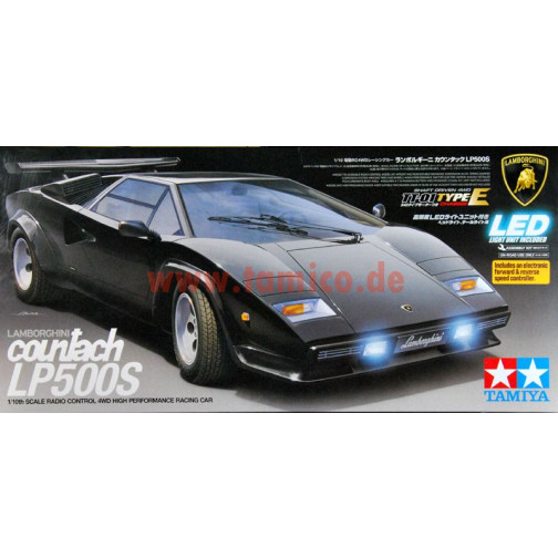 Tamiya Lamborghini Countach LP500S (TT-01E) Bausatz mit