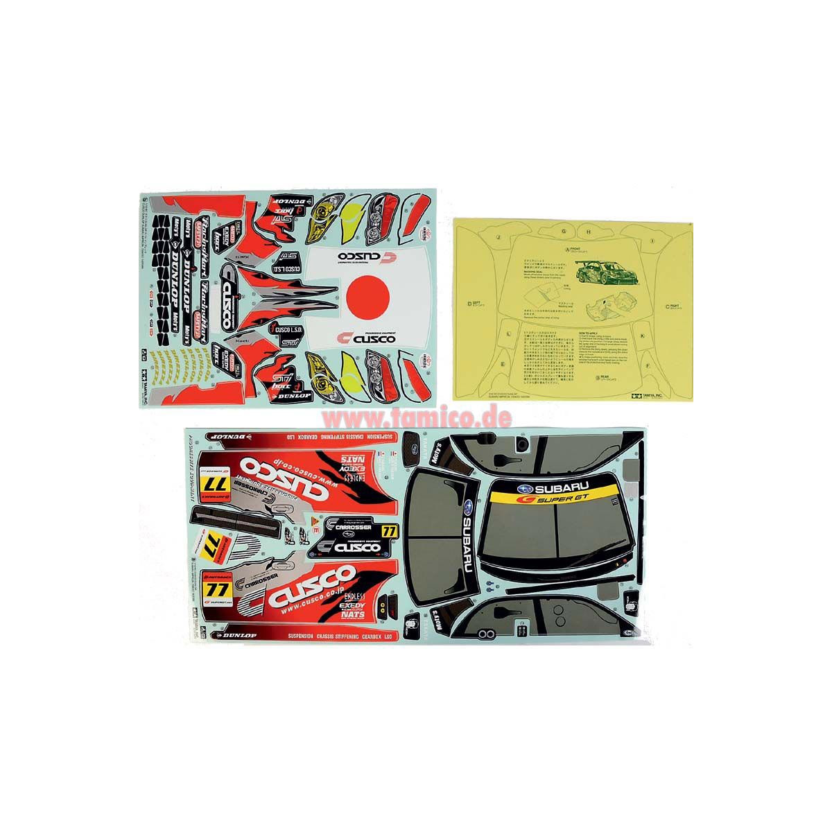 Tamiya Aufkleber Cusco Dunlop Impreza #9495594