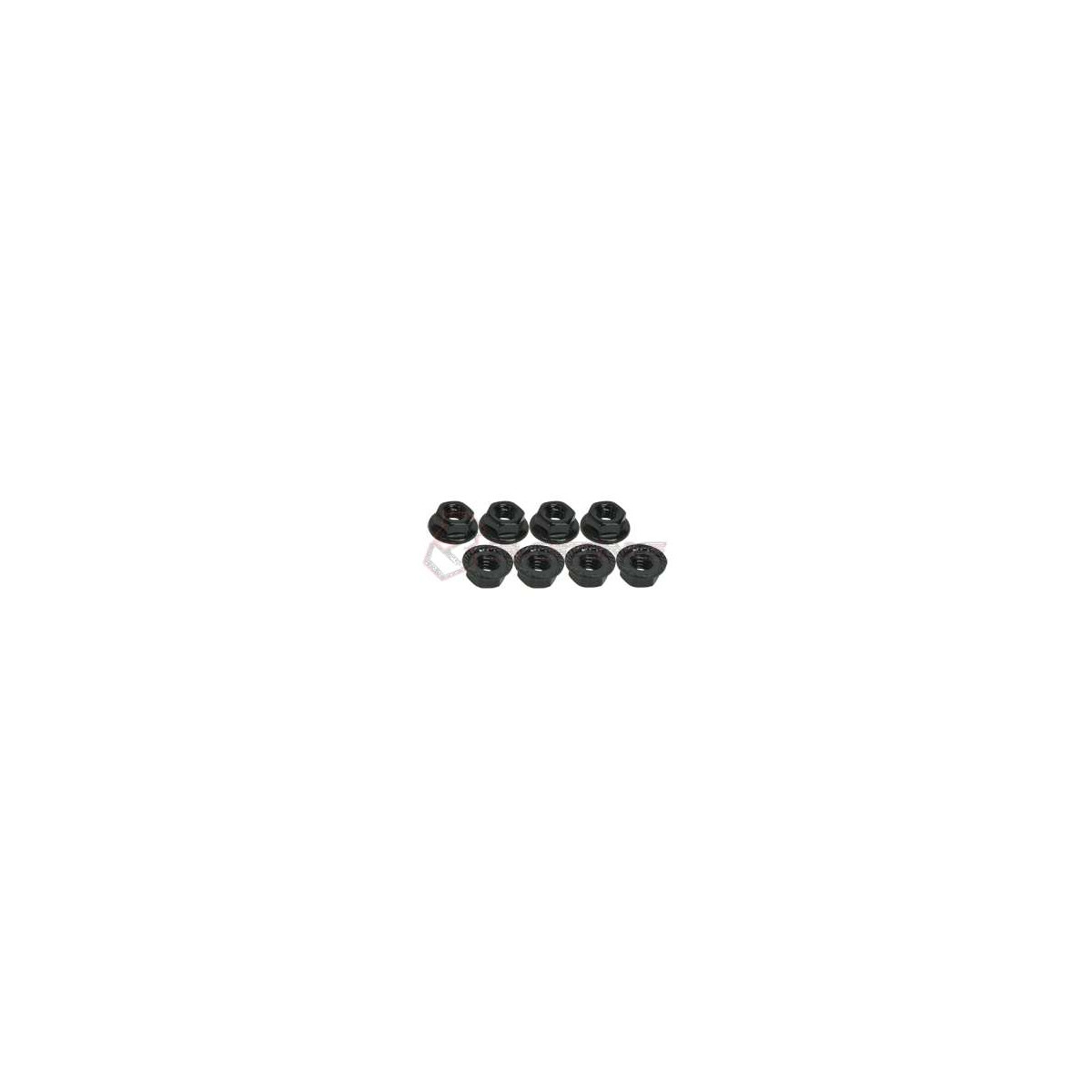 3Racing 4mm Alu Mutter (selbstsichernd) geriffelt (8...