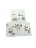 3Racing Stainless Steel 5mm Shim Spacer 0,1/0,15/0,2/0,25/0,3mm Thickness 10pcs Each
