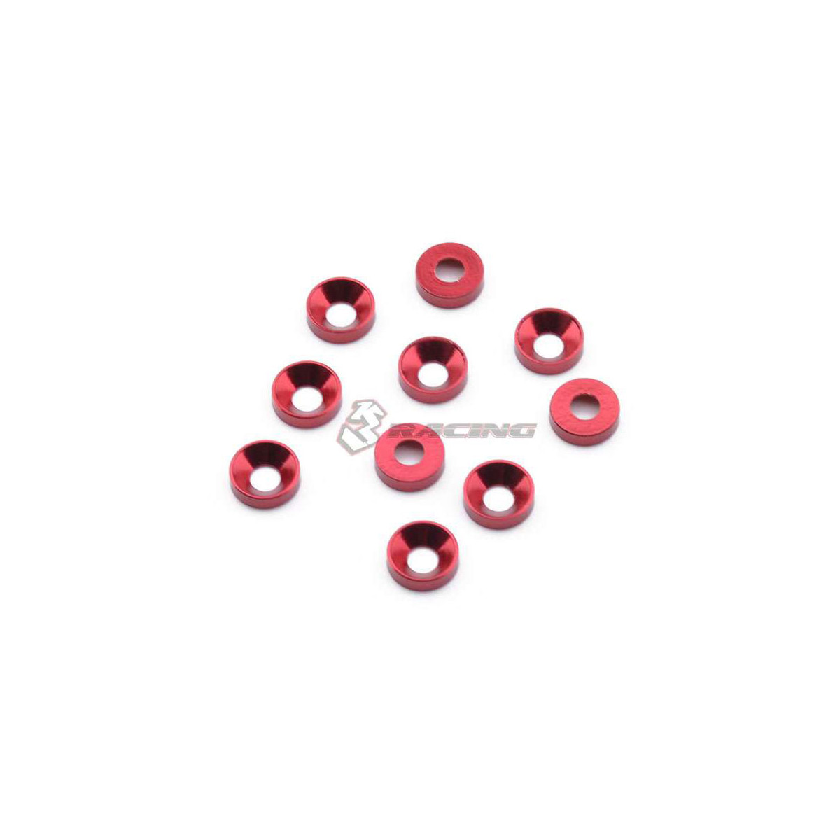 3Racing Alum. M3 Countersunk Washer - Red 3Racing Alum. M3 Countersunk Washer - Red