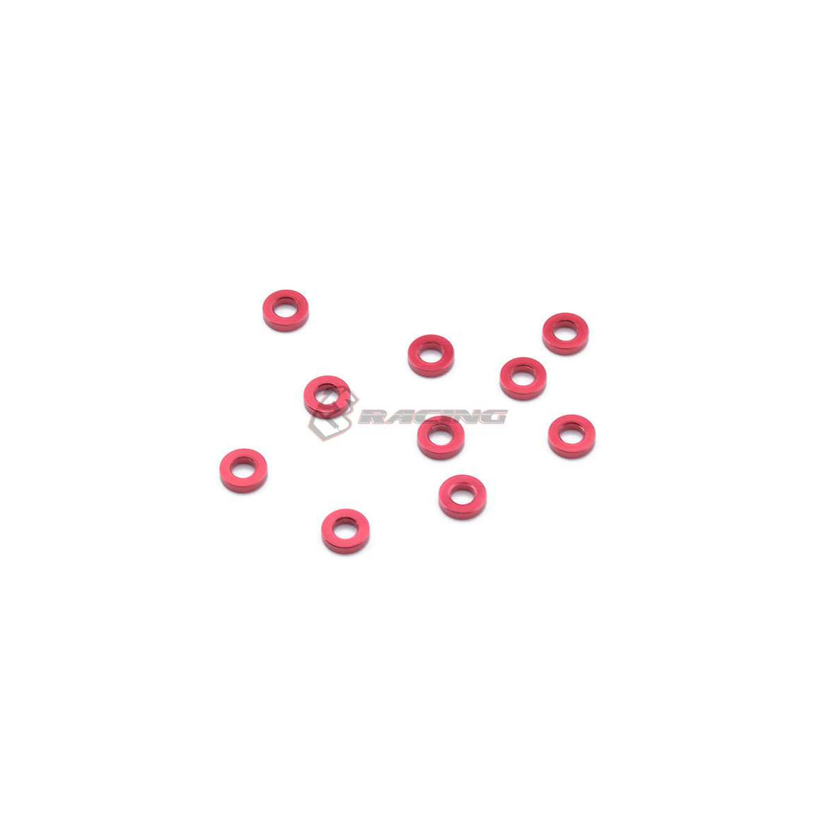 3Racing Alu M3 Flat Unterlegscheibe 1,5mm (10  Stk.) - Red