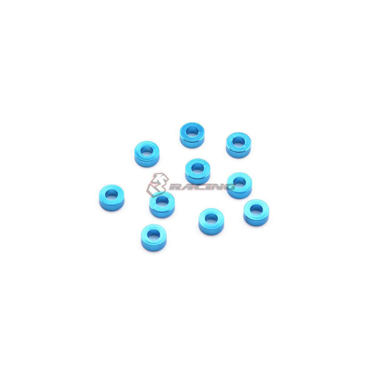 3Racing Aluminium M3 Flat Washer 2,5mm (10 Pcs) - Light Blue