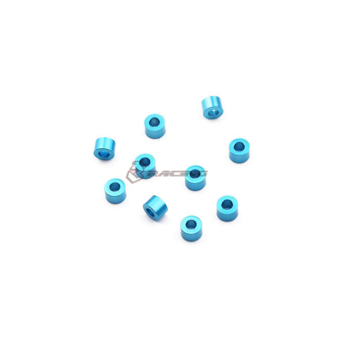 3Racing Aluminium M3 Flat Washer 4,0mm (10 Pcs) - Light Blue