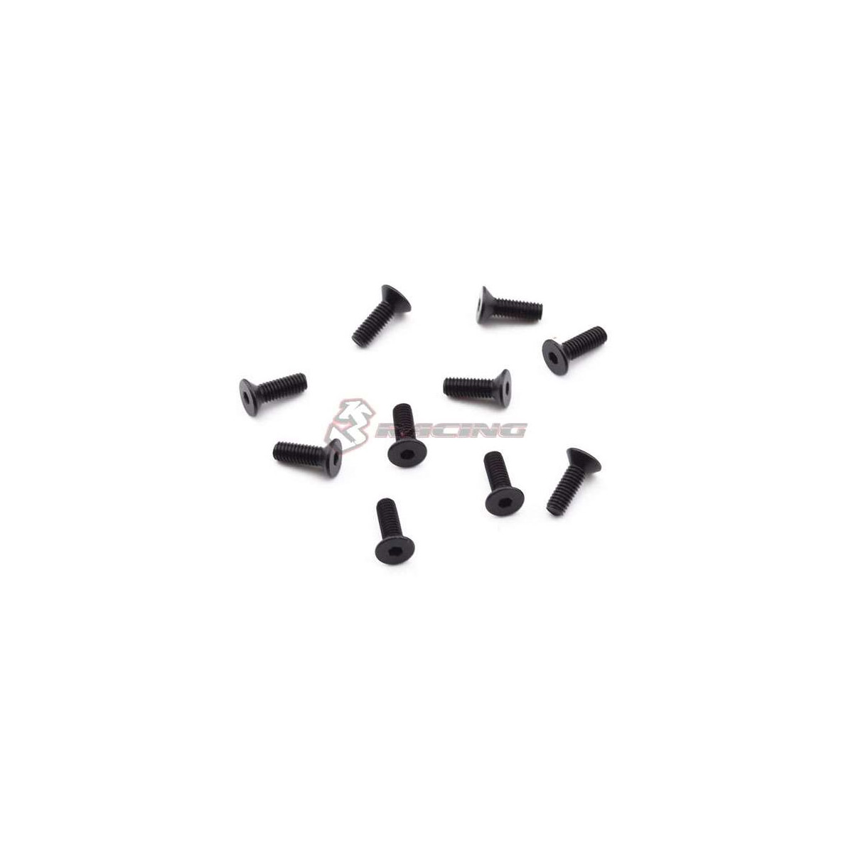 3Racing M2,6 x 8 Flat Head Schrauben (10 Stk.) für...