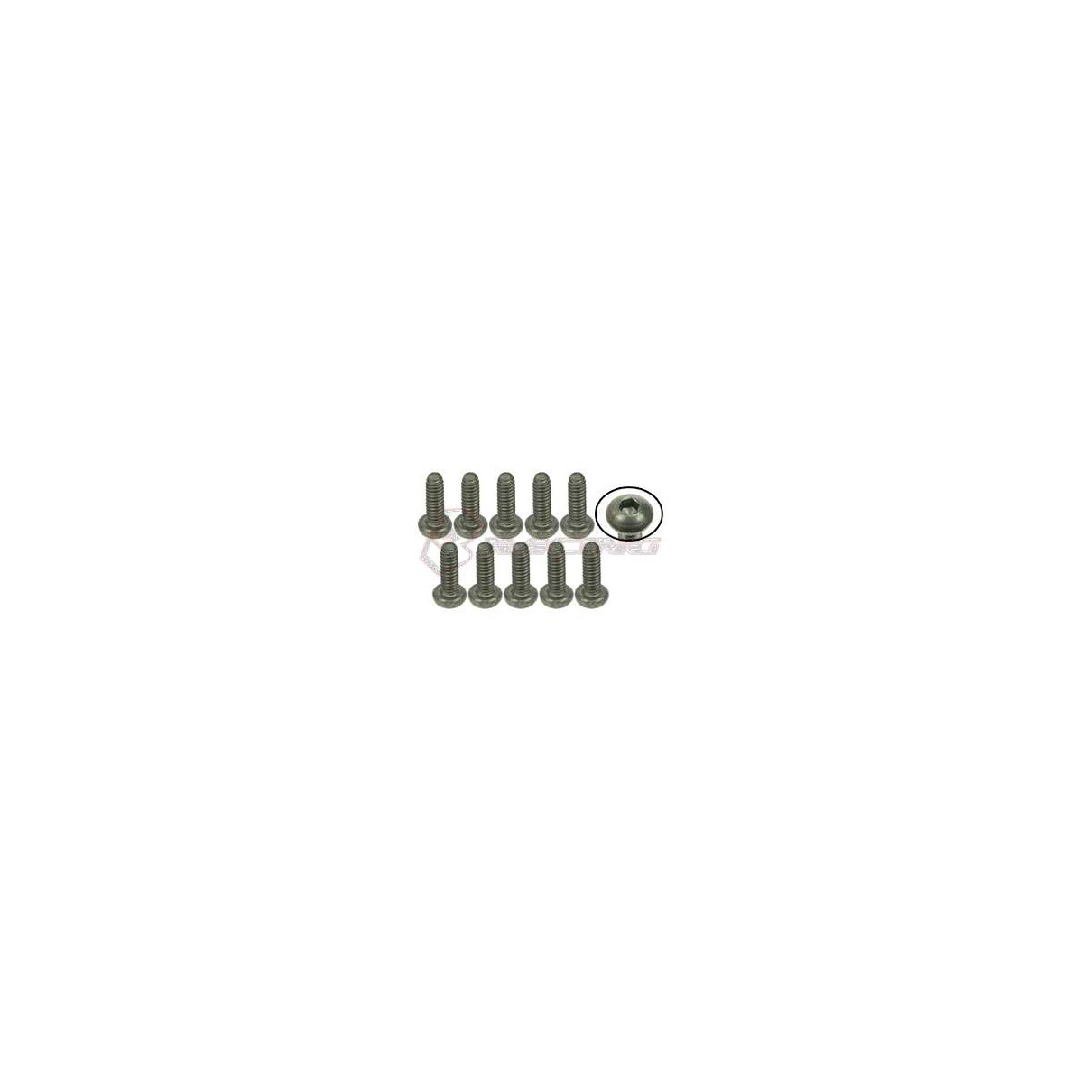 3Racing M2 x 6 Titan Button Head Hex Socket - Machine (10...