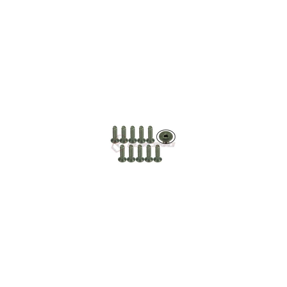 3Racing M3 x 12 Titanium Flat Head Hex Socket - Self...