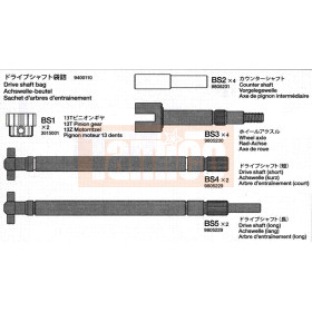 Tamiya Antriebswellen-Beutel Super Clod Buster #9400110