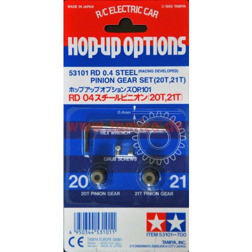 Tamiya Stahl Motorritzel 20/21 Zähne 0.4 Modul #53101