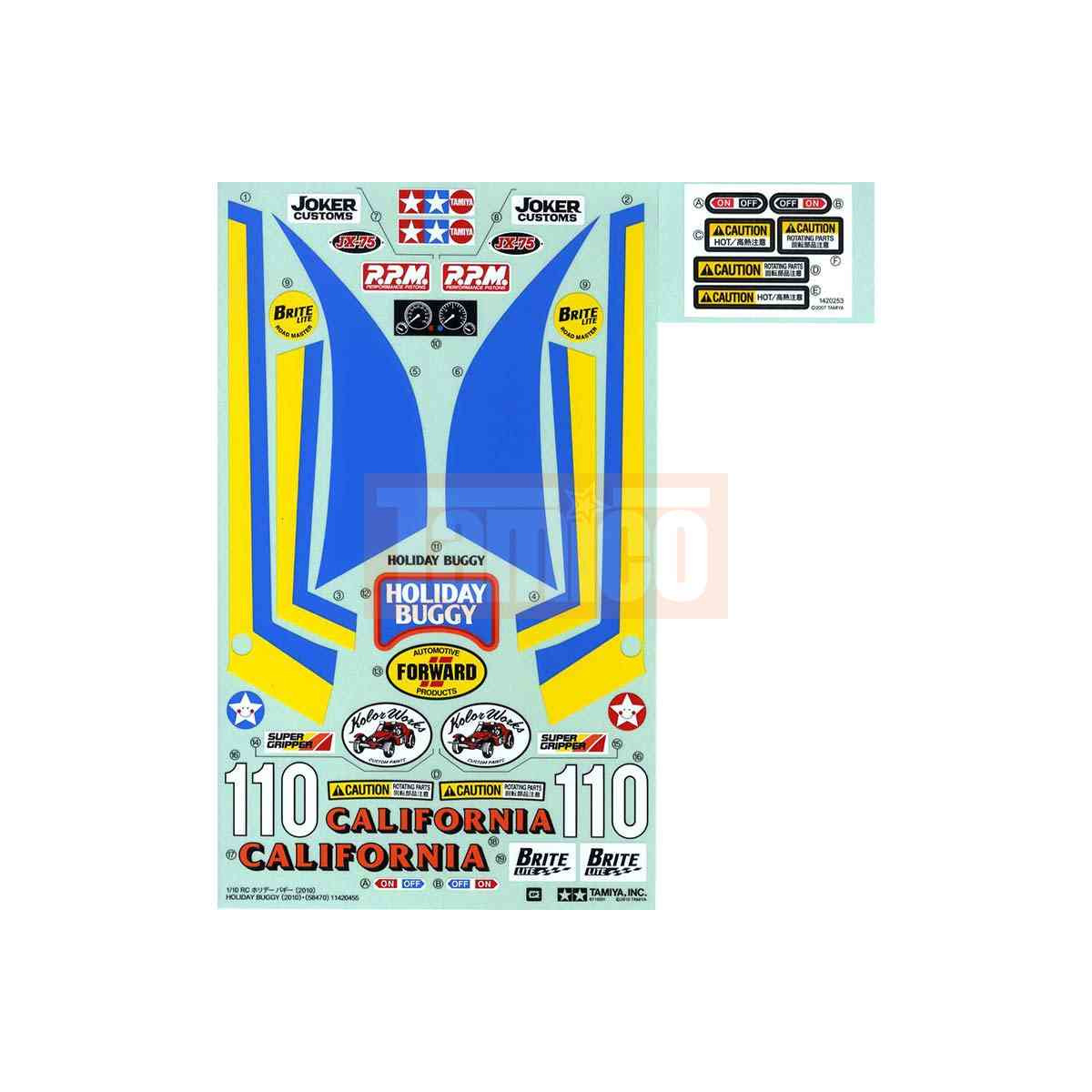 Tamiya Aufkleber Holiday Buggy 2010 (58470) #19495640
