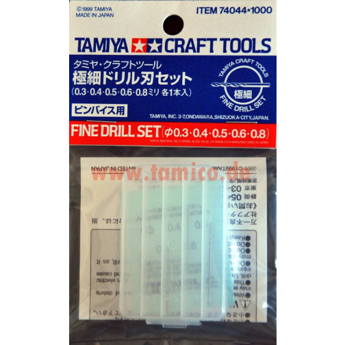 Tamiya Bohrer-Set 0.3/0.4/0.5/0.6/0.8mm #74044