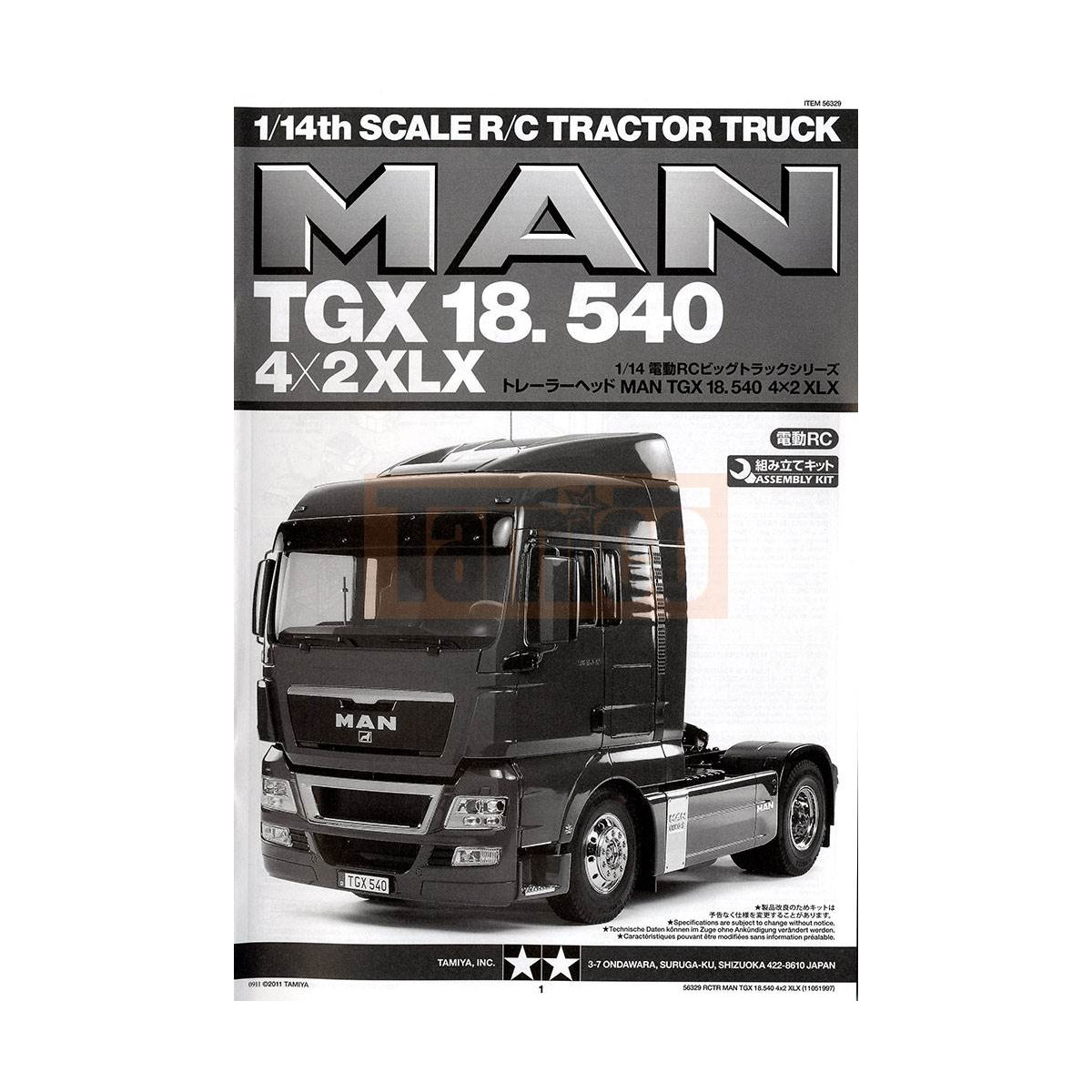 Tamiya Bauanleitung MAN TGX 18.540 4x2