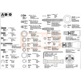 Tamiya Metallteile-Beutel A TB-03 / TB-03D #9400750