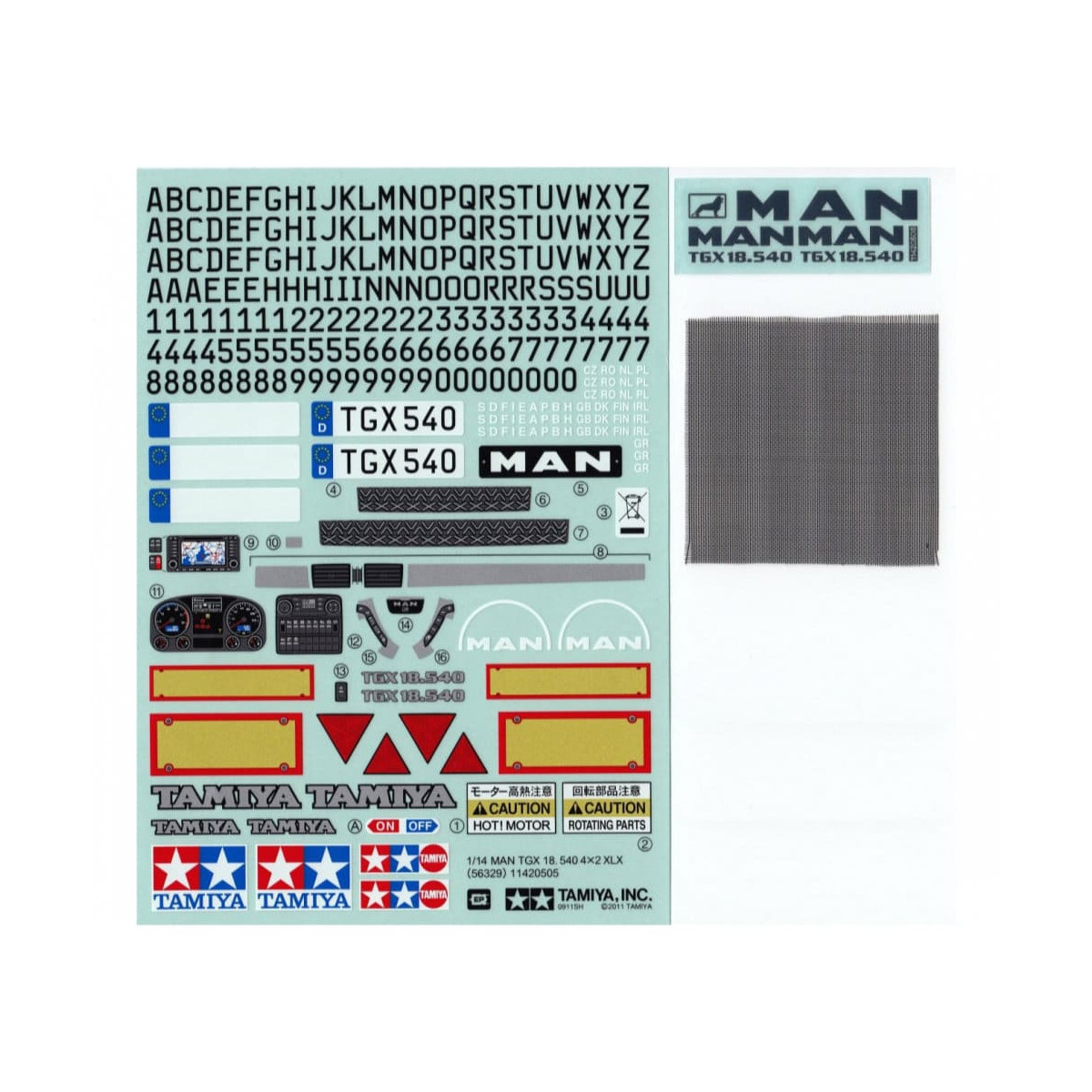 Tamiya Aufkleber MAN TGX 18.540 (56329) #19495693