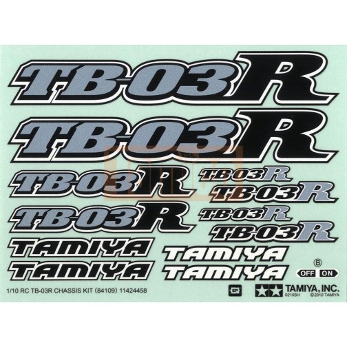 Tamiya Logo Aufkleber TB03R Chassis 84109