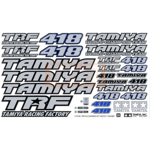 Tamiya Logo Aufkleber TRF418 42270