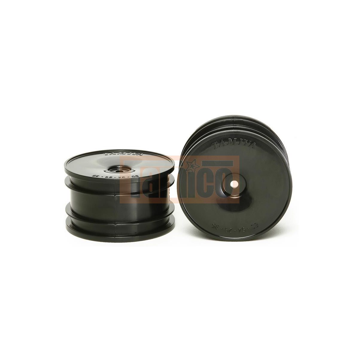 Tamiya Dish-Felgen hinten (2 Stk. schwarz) 60/19 #54339