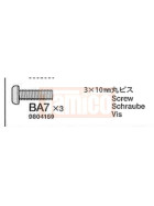 Tamiya Rundkopf-Schraube 3x10mm (10 Stk.) #9804159