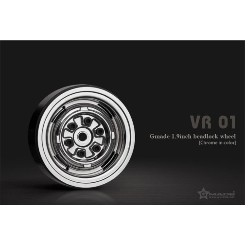 Gmade Felgen VR01 Beadlock 1,9" (chrom, 2 Stk.)