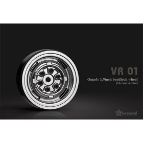 Gmade Felgen VR01 Beadlock 1,9" (chrom, 2 Stk.)