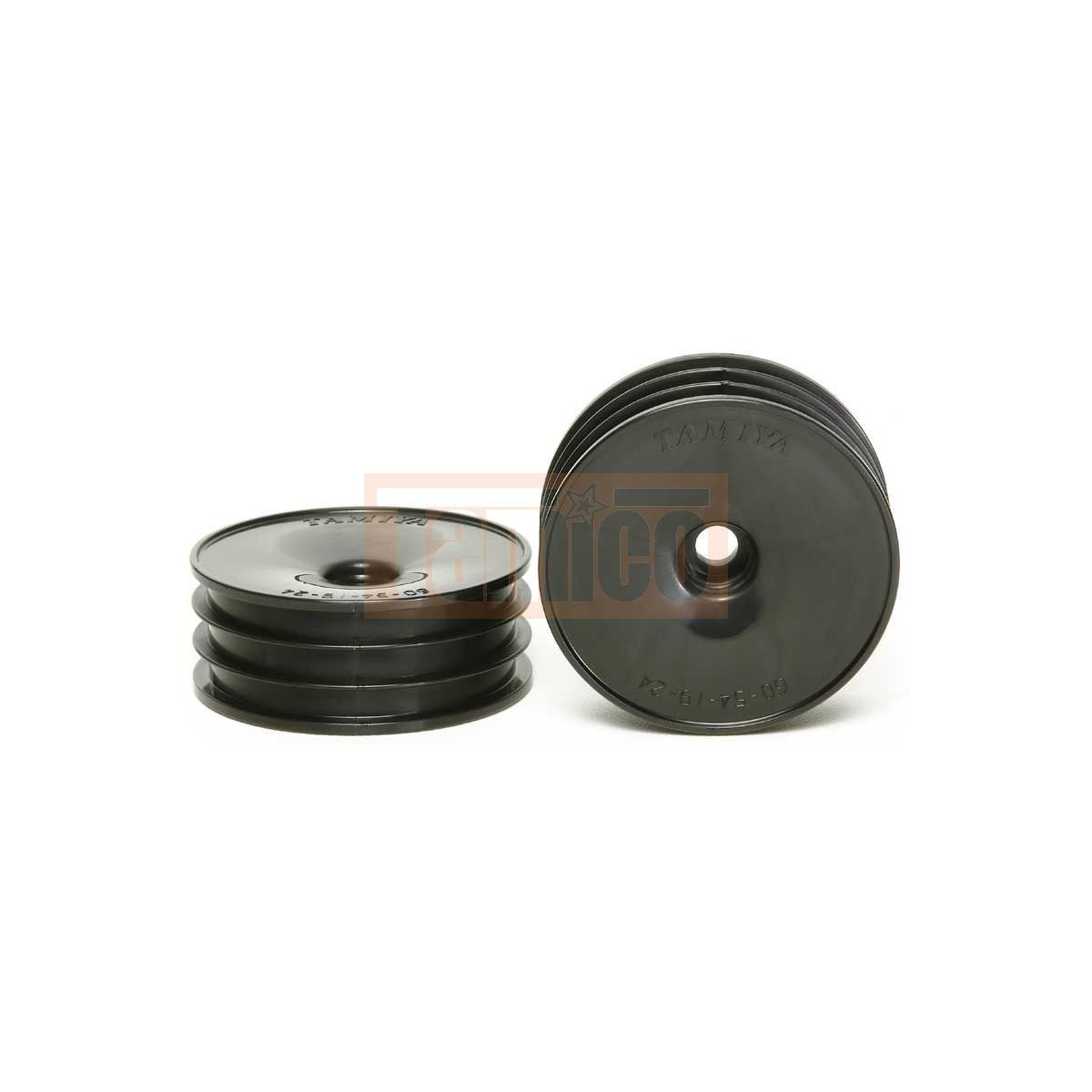 Tamiya 54338 Buggy Dish-Felgen vorn 60/19 (schwarz, 2...