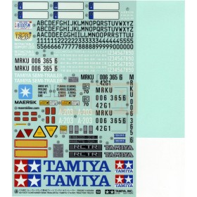 Tamiya 19495675 Aufkleber / Sticker Container Auflieger...