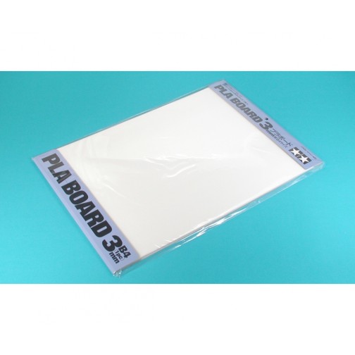 Tamiya 70147 Polystyrol-Kunststoffplatte weiß 3.0mm B4 257x364mm (1)