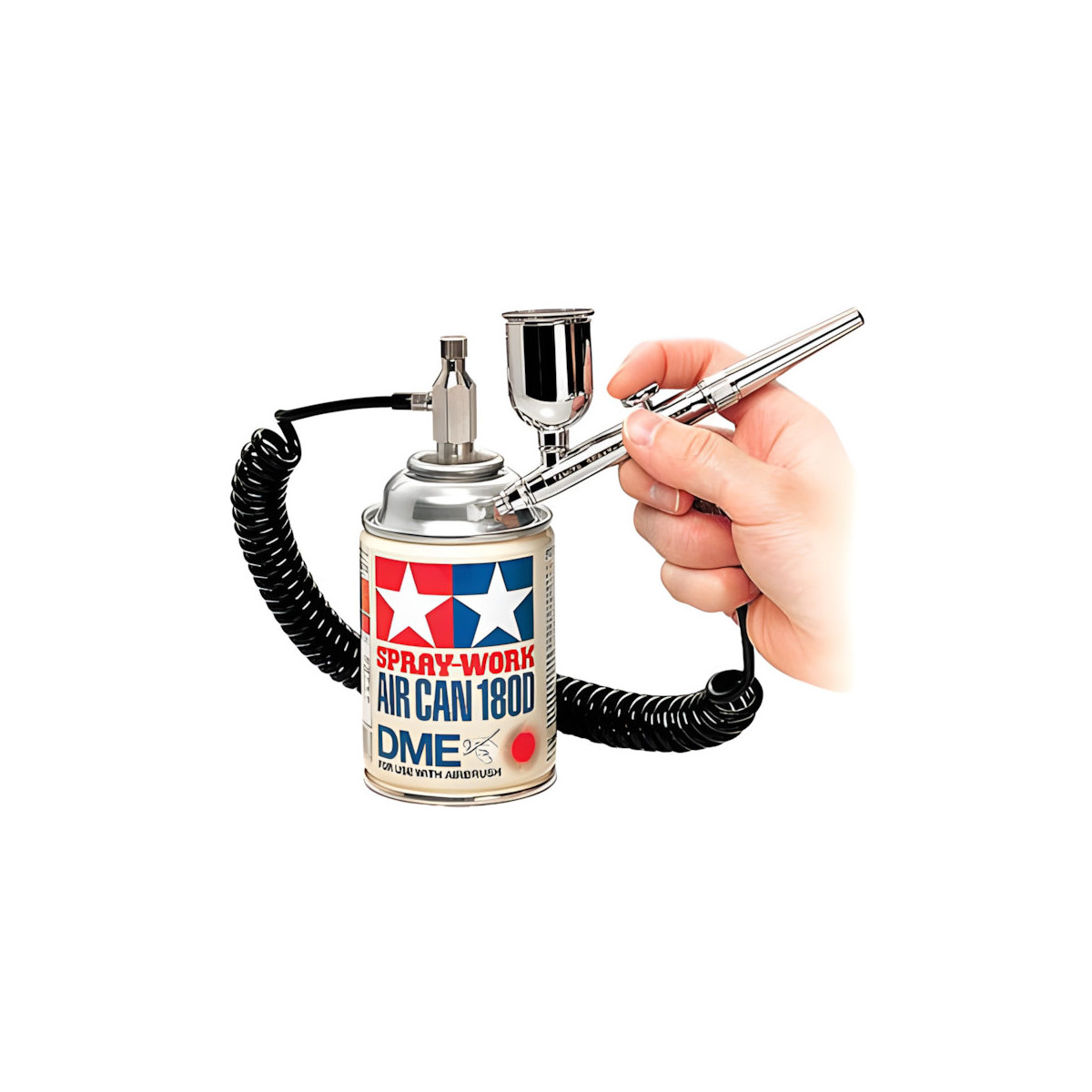 Tamiya 74525 Airbrush-Pistolen-Set HG Single + Druckluftdose
