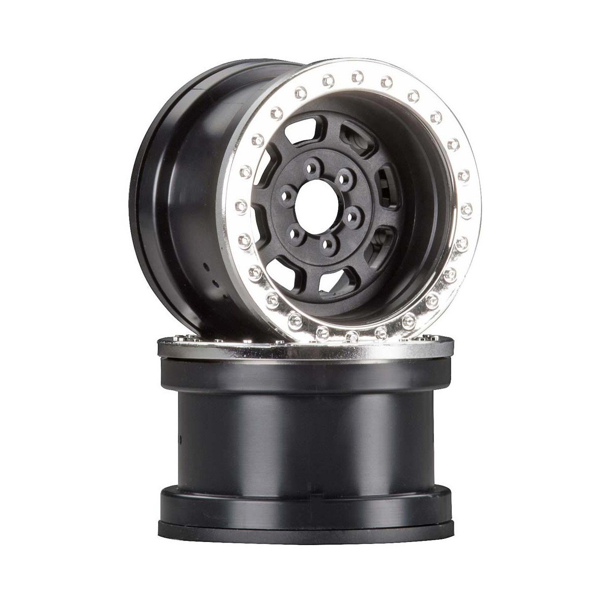 Axial AX08142 2.2 Felge HD Serie Beadlock schwarz/chrom (2)