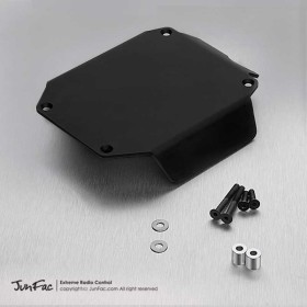 JunFac Alu Unterbodenschutzplatte (schwarz) für Tamiya CC-01