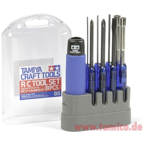 Tamiya Werkzeug-Set für R/C-Bausätze (8-teilig) #74085
