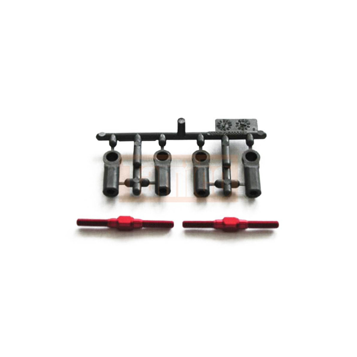 Tamiya Alu Gewindestangen-Satz 3x32mm (2 Stk.) Rot #49325