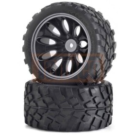 Carson Tyre/wheel rim set Off-Road CV-10T black (2)